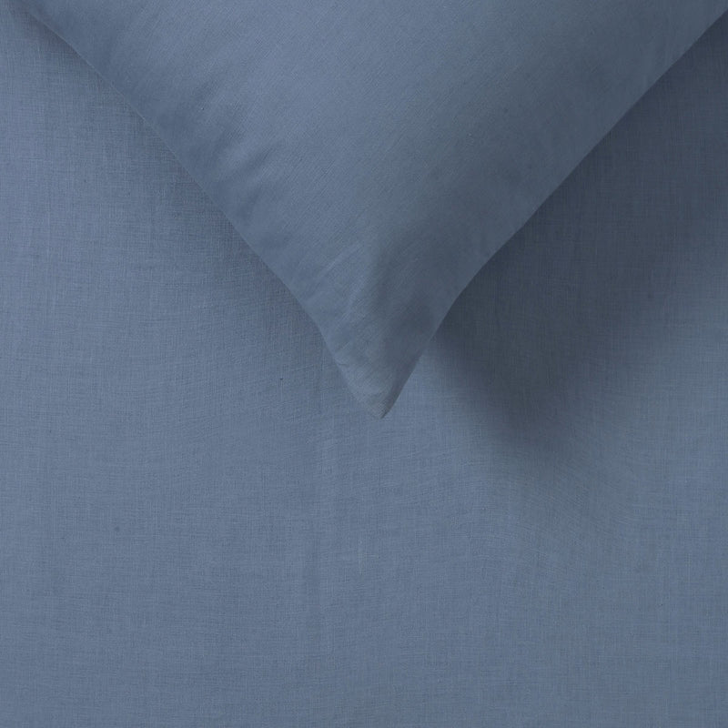 Danoz Direct -  Vintage Design Homewares Sky Blue 100% Hemp Sheet Set King