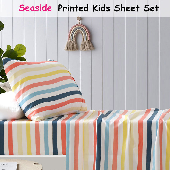 Danoz Direct -  Happy Kids Seaside Kids Printed Sheet Set Single