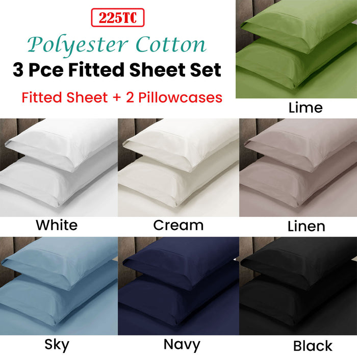 Danoz Direct -  Apartmento 225TC Fitted Sheet Set King Linen plus 2 Pillowcases