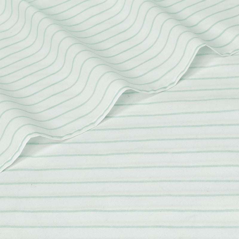 Danoz Direct -  Jelly Bean Kids Striped Sheet Set Chambray Double