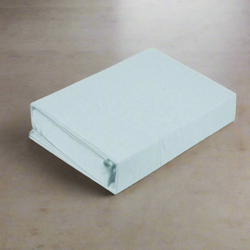 Danoz Direct -  Kingtex 250TC 100% Cotton Percale Sheet Set Ice Blue Single