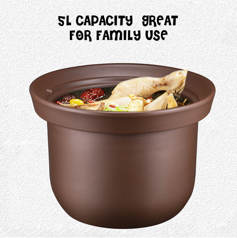 Danoz Direct - Kylin Electric Purple Clay Pot Slow Cooker 5L - K2021