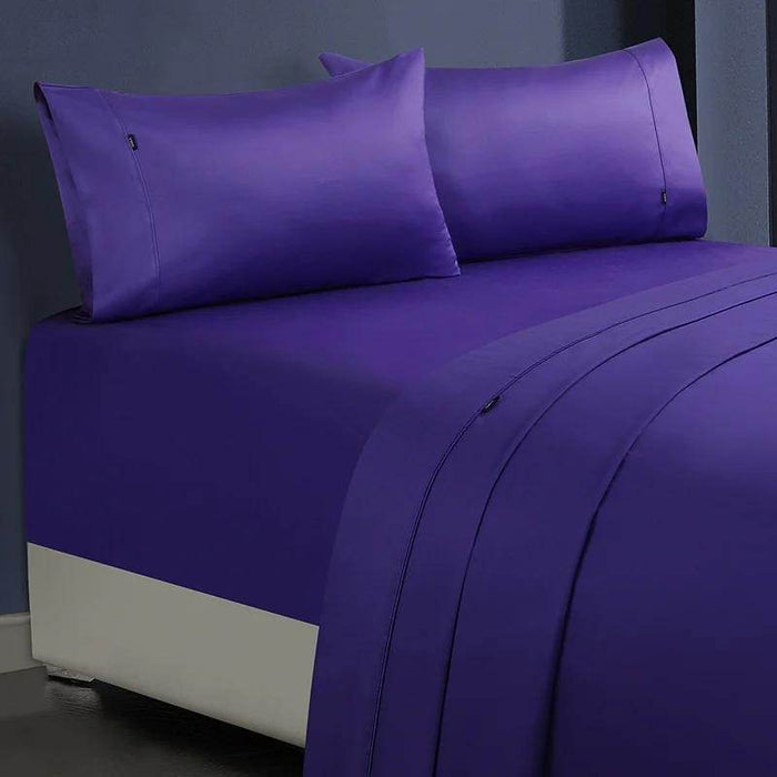 Danoz Direct -  1000tc egyptian cotton sheet set 1 queen violet