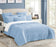 Danoz Direct -  7 piece vintage stone wash comforter set queen blue