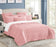Danoz Direct -  7 piece vintage stone wash comforter set queen nude pink