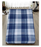 Danoz Direct -  2x Queen Luxury 100% Cotton Flannelette Fitted Bed Sheet - Blue Check Print