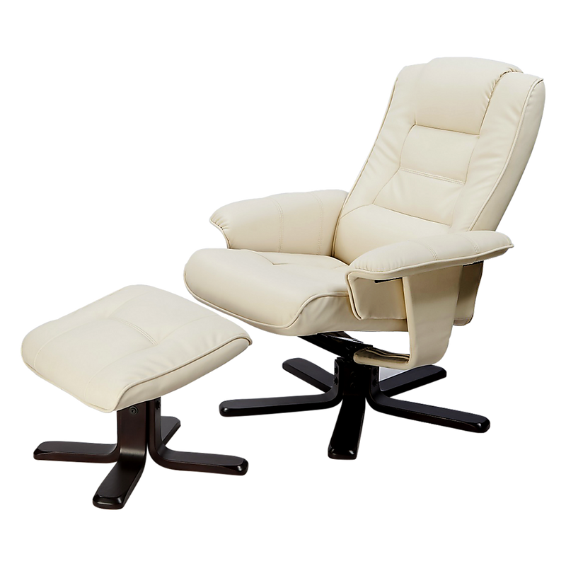 Danoz Direct - PU Leather Massage Chair Recliner Ottoman Lounge Remote