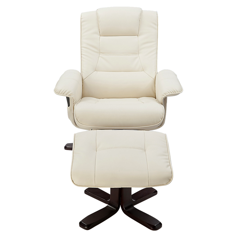 Danoz Direct - PU Leather Massage Chair Recliner Ottoman Lounge Remote