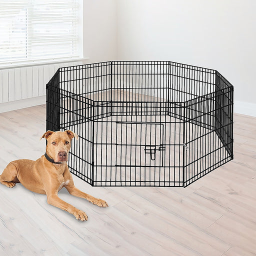 Danoz Direct - 24" 8 Panel Pet Dog Playpen Puppy Exercise Cage Enclosure Fence Play Pen