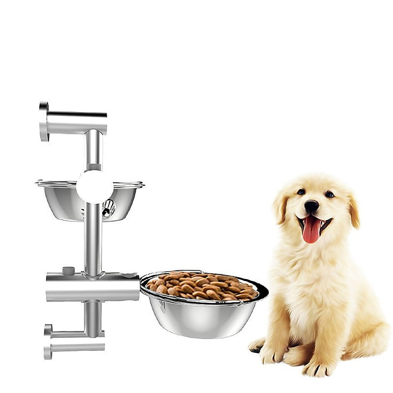 Danoz Pets - Wall Mounted Dog🐶 Bowl Adjustable Height Pet Feeder - Free Postage